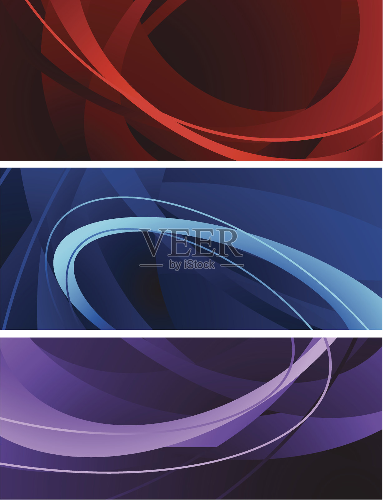 一套抽象横幅插画图片素材