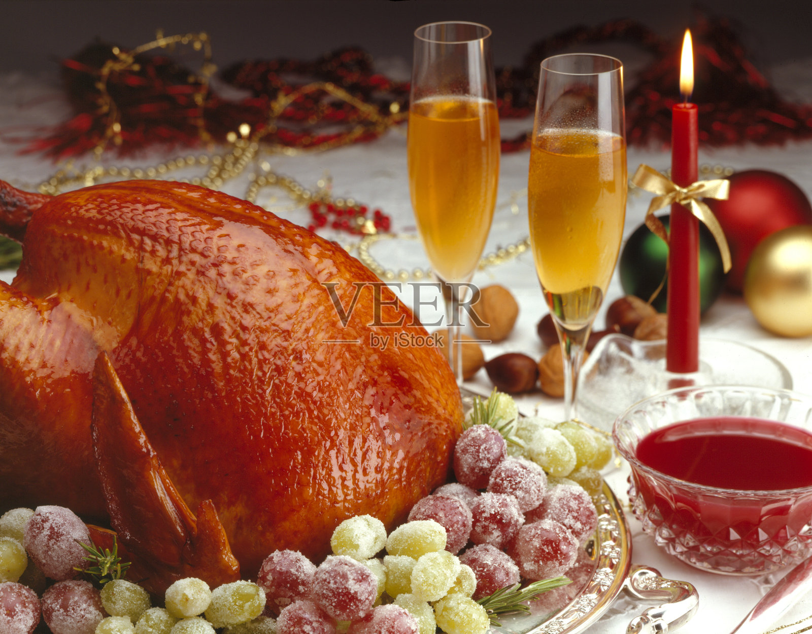 圣诞火鸡照片摄影图片