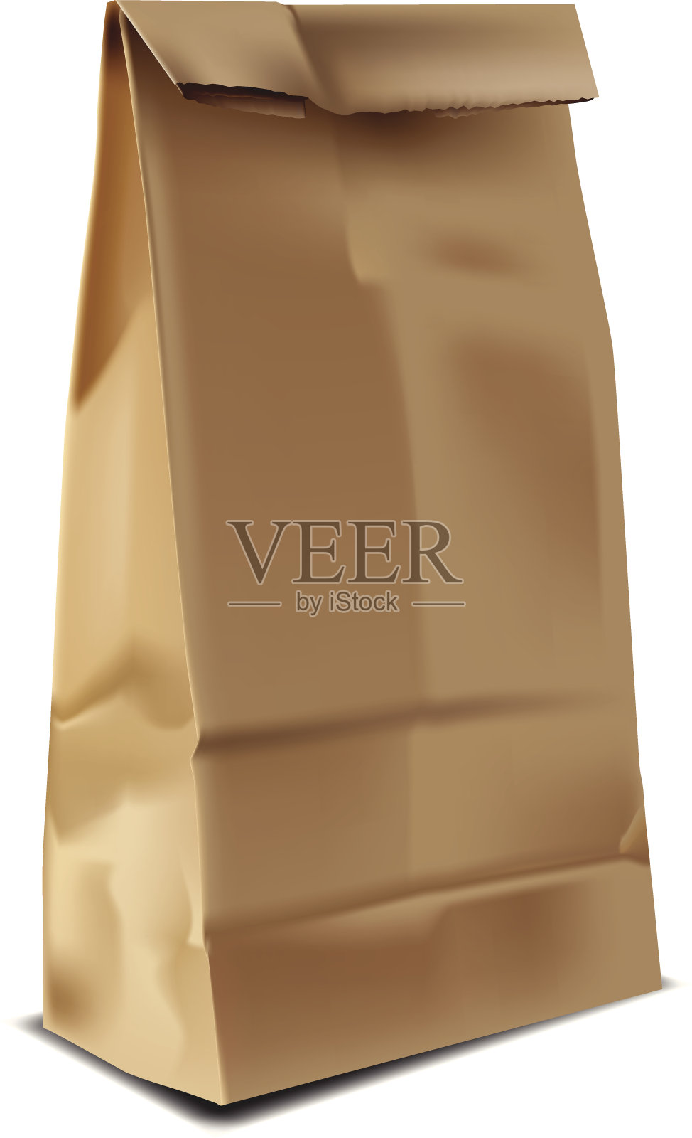 牛皮纸午餐袋插画图片素材