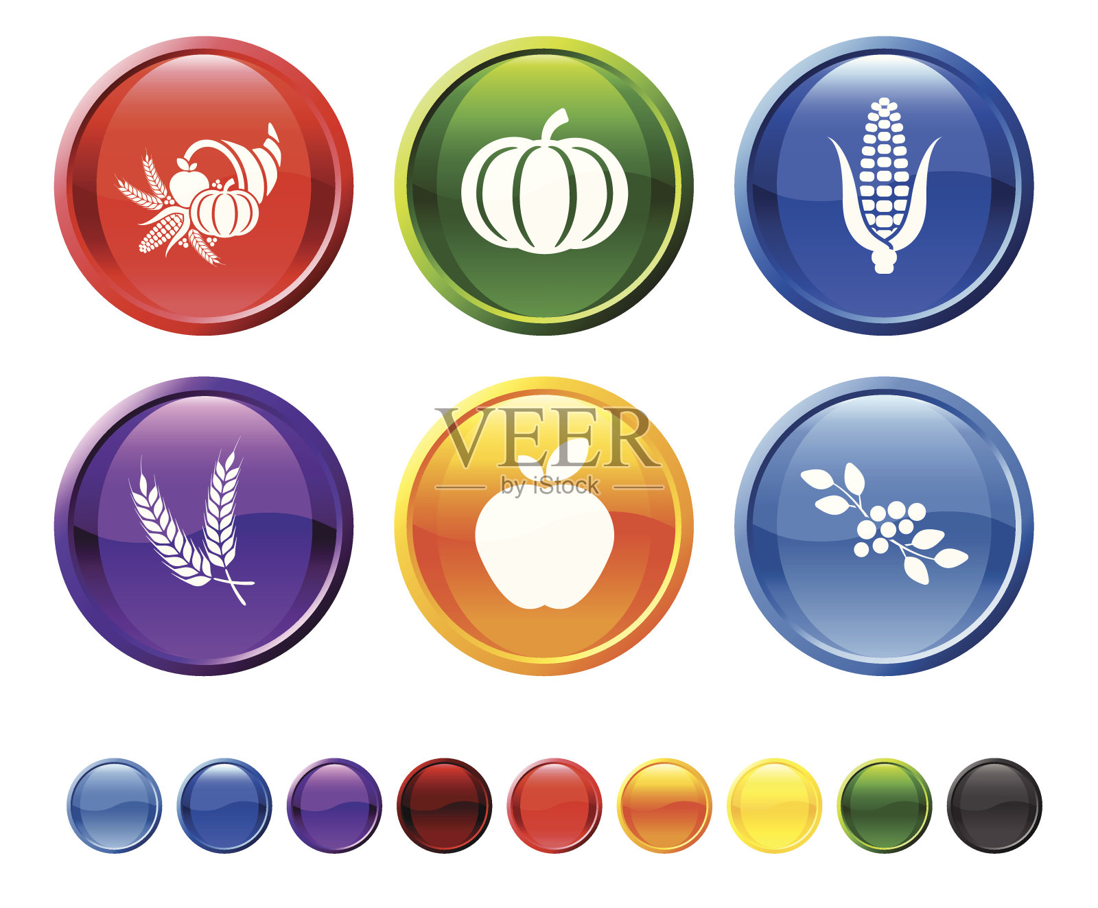 秋收版税免费矢量图标集图标素材