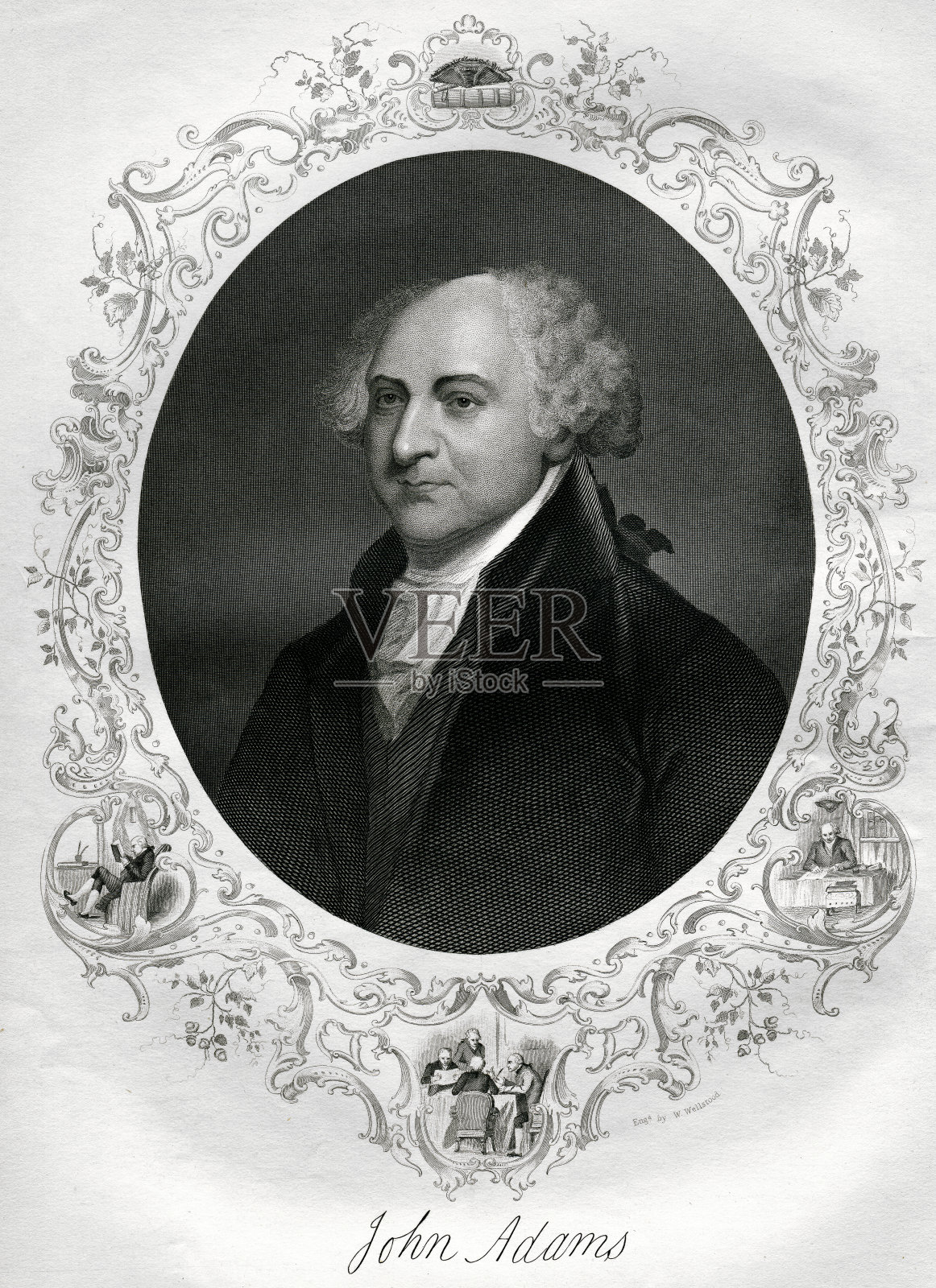 约翰·亚当斯插画图片素材