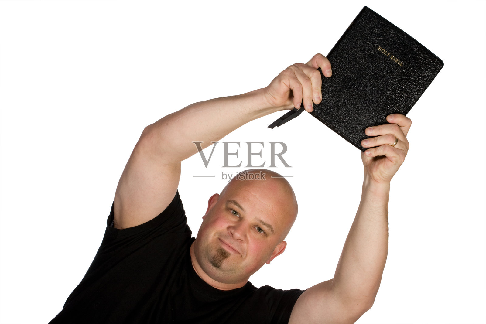 基督徒和他的圣经照片摄影图片