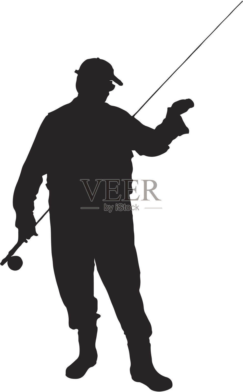渔夫轮廓设计元素图片