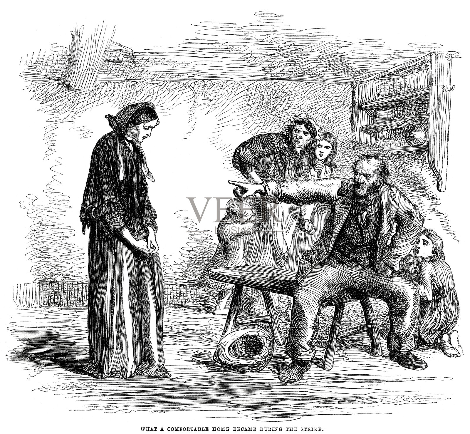 多么舒适的家啊!插画图片素材