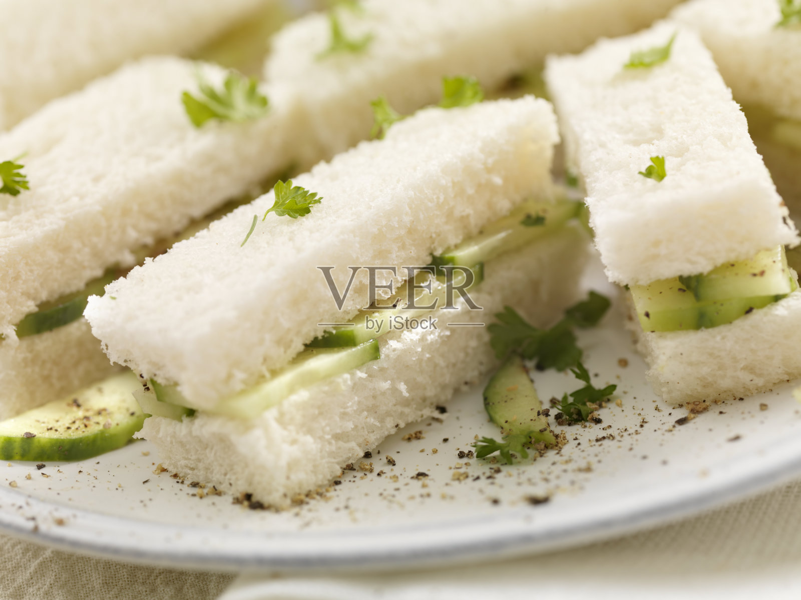 英语黄瓜三明治照片摄影图片