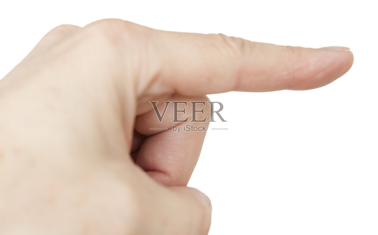 人的手指指向或推。孤立。照片摄影图片