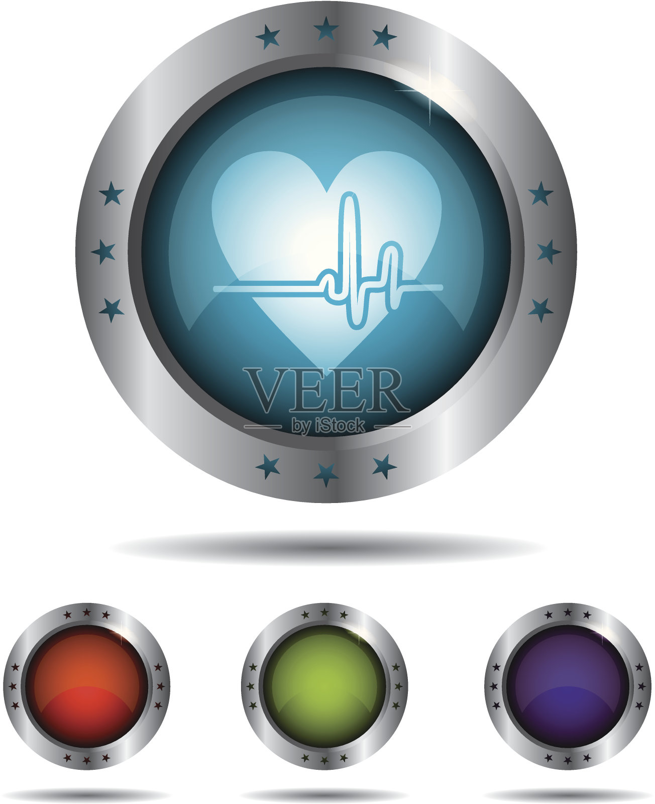 心形图标设计元素图片