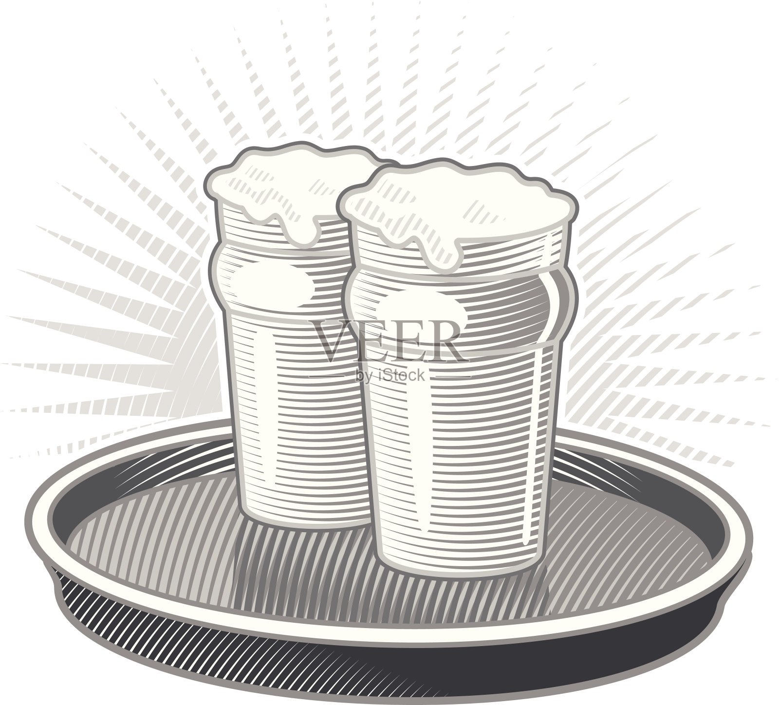 啤酒杯插画图片素材