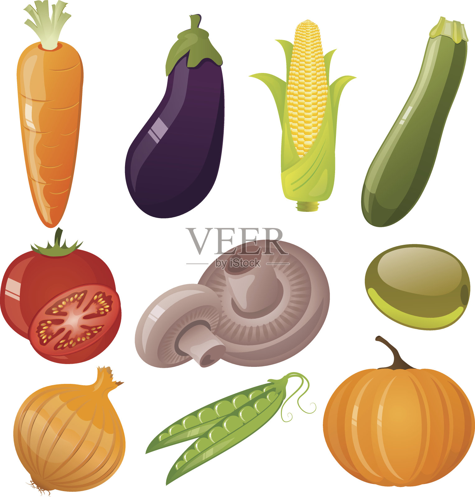 蔬菜的图标插画图片素材