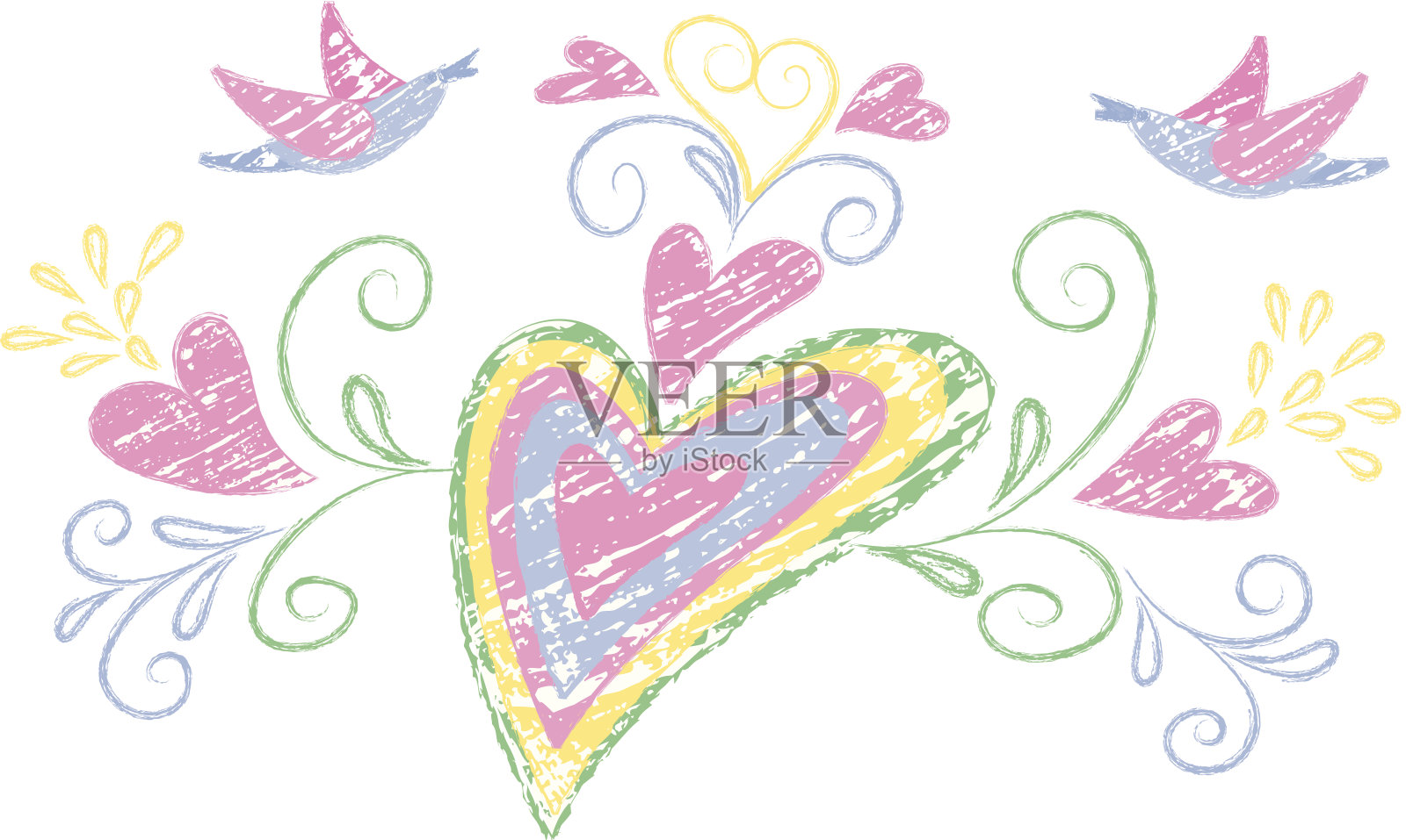 圣情人节说明。插画图片素材