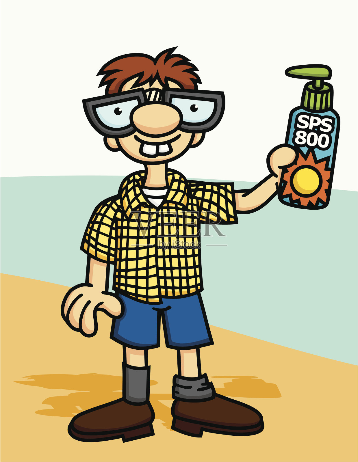 海滩书呆子设计元素图片