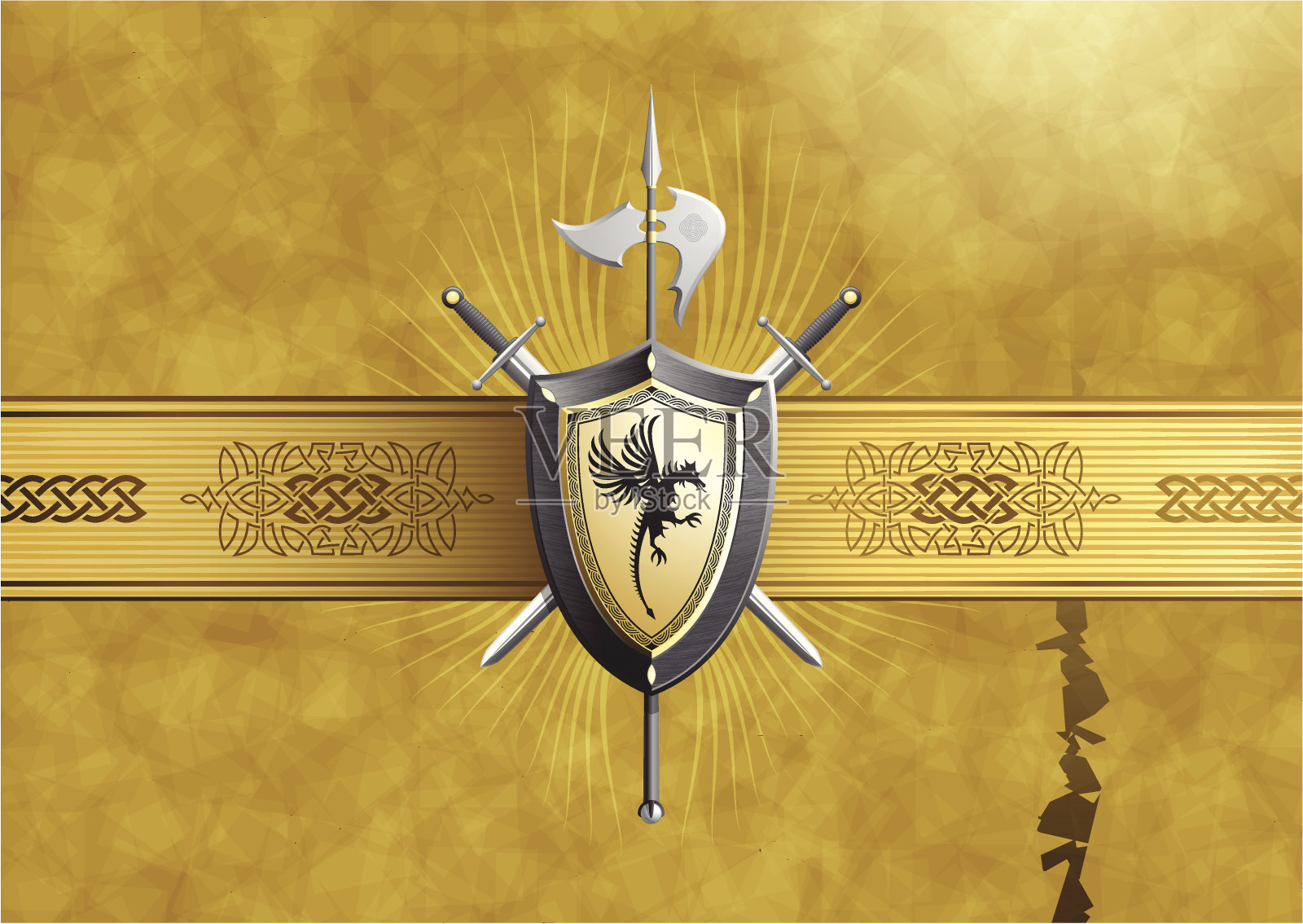 朦胧的纹章插画图片素材