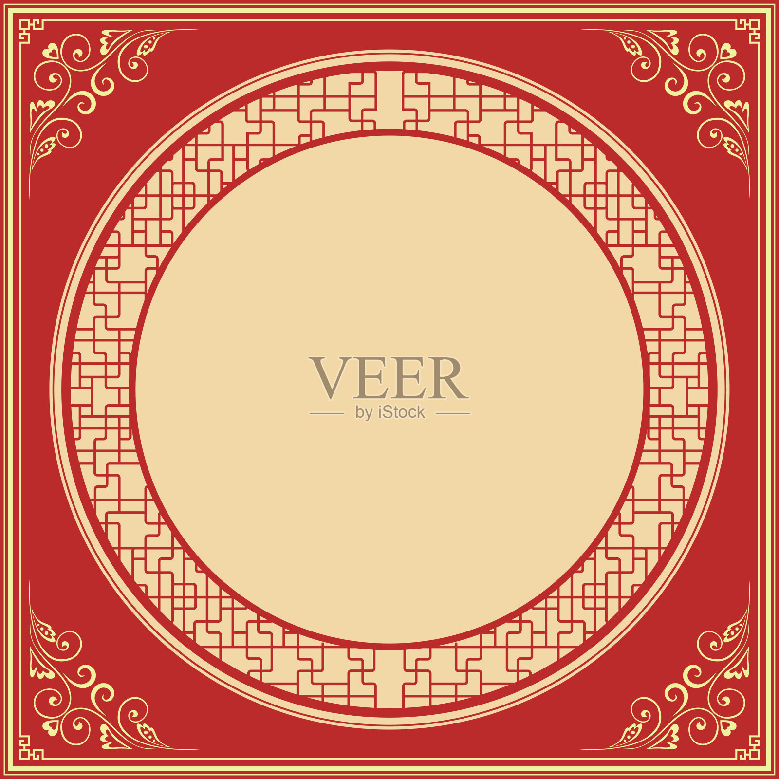 矢量中国节日框架背景插画图片素材