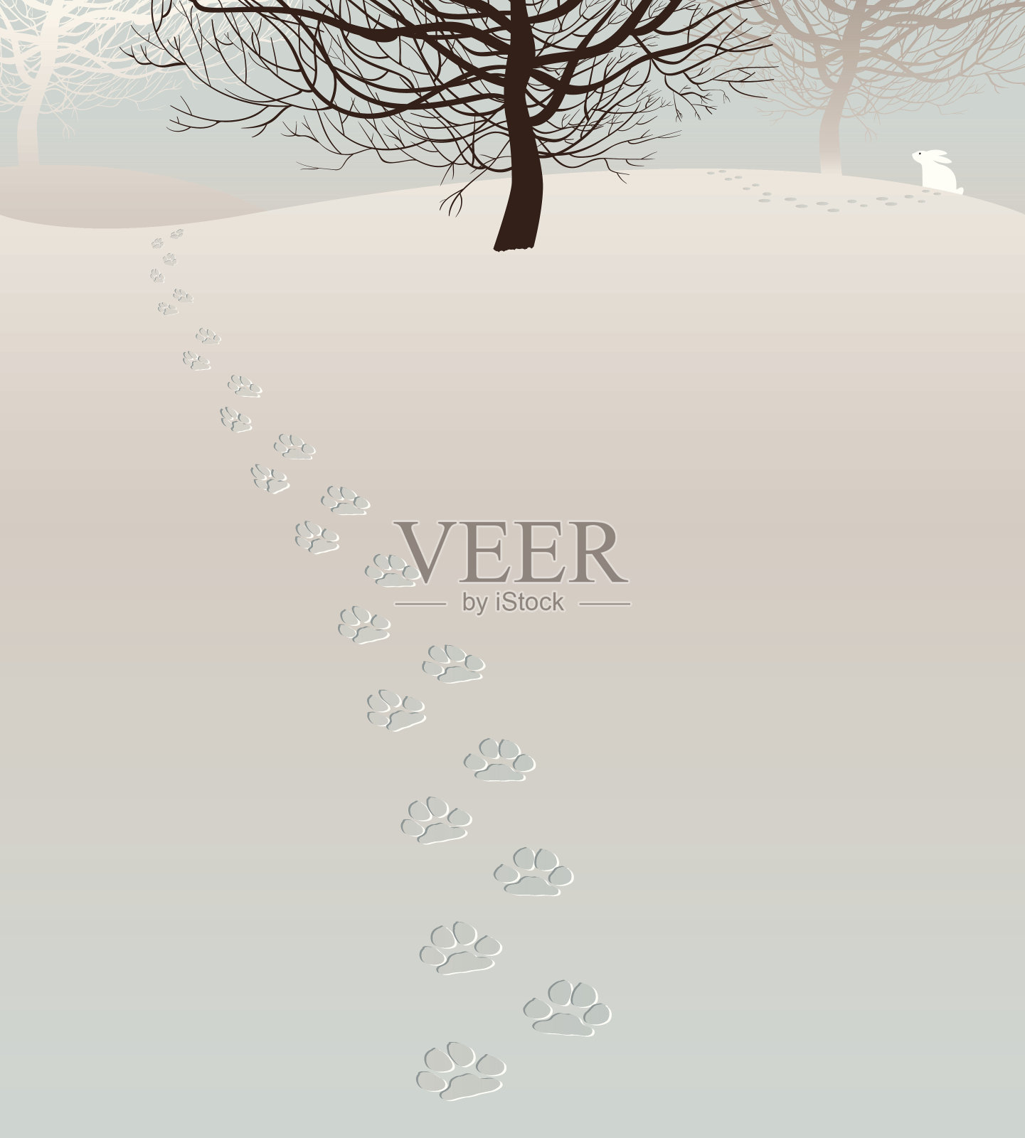 逃离狼插画图片素材