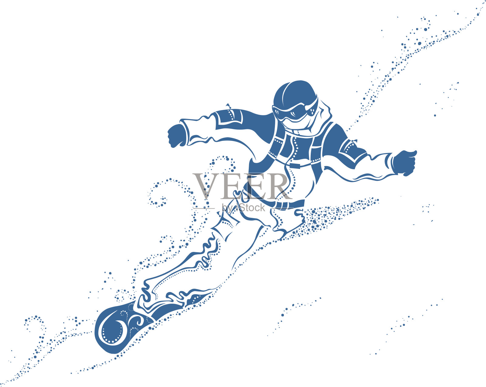 滑雪板极端插画图片素材