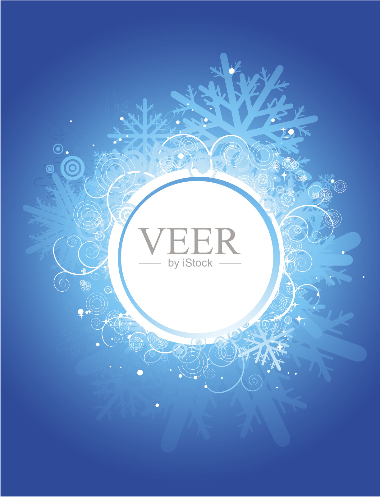 蓝色的圣诞背景插画图片素材