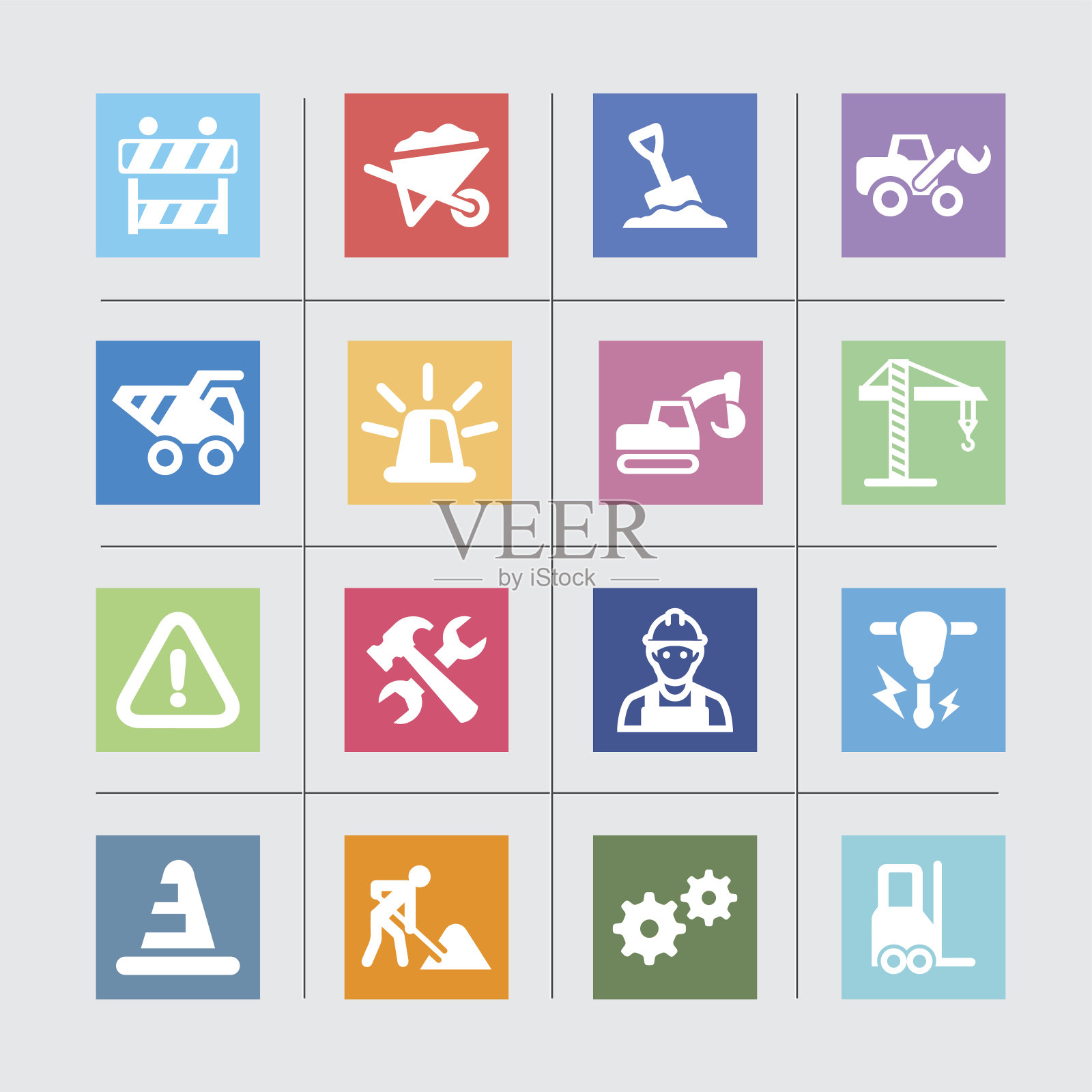 在建设色彩和谐图标leps 10图标素材