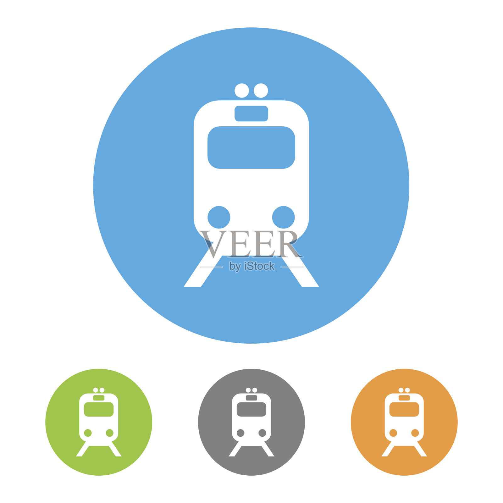 电车图标。向量插画图片素材