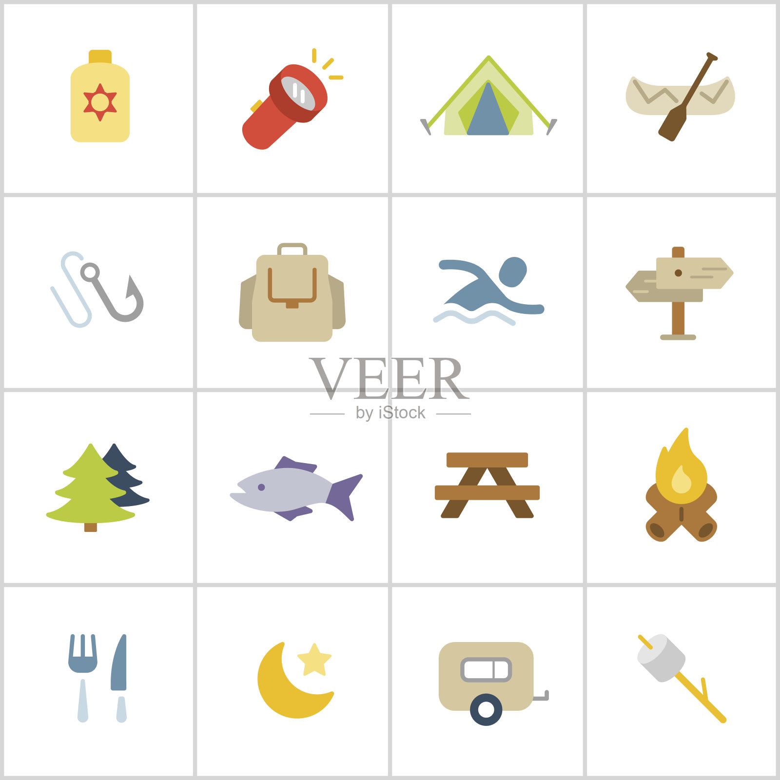 露营图标-聚系列图标素材