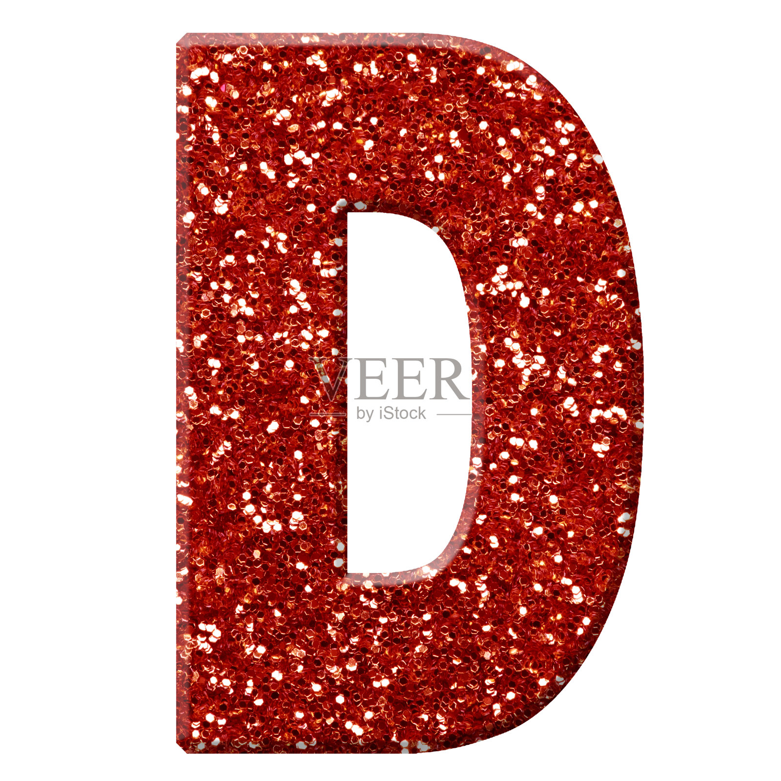 闪闪发光的字母D照片摄影图片