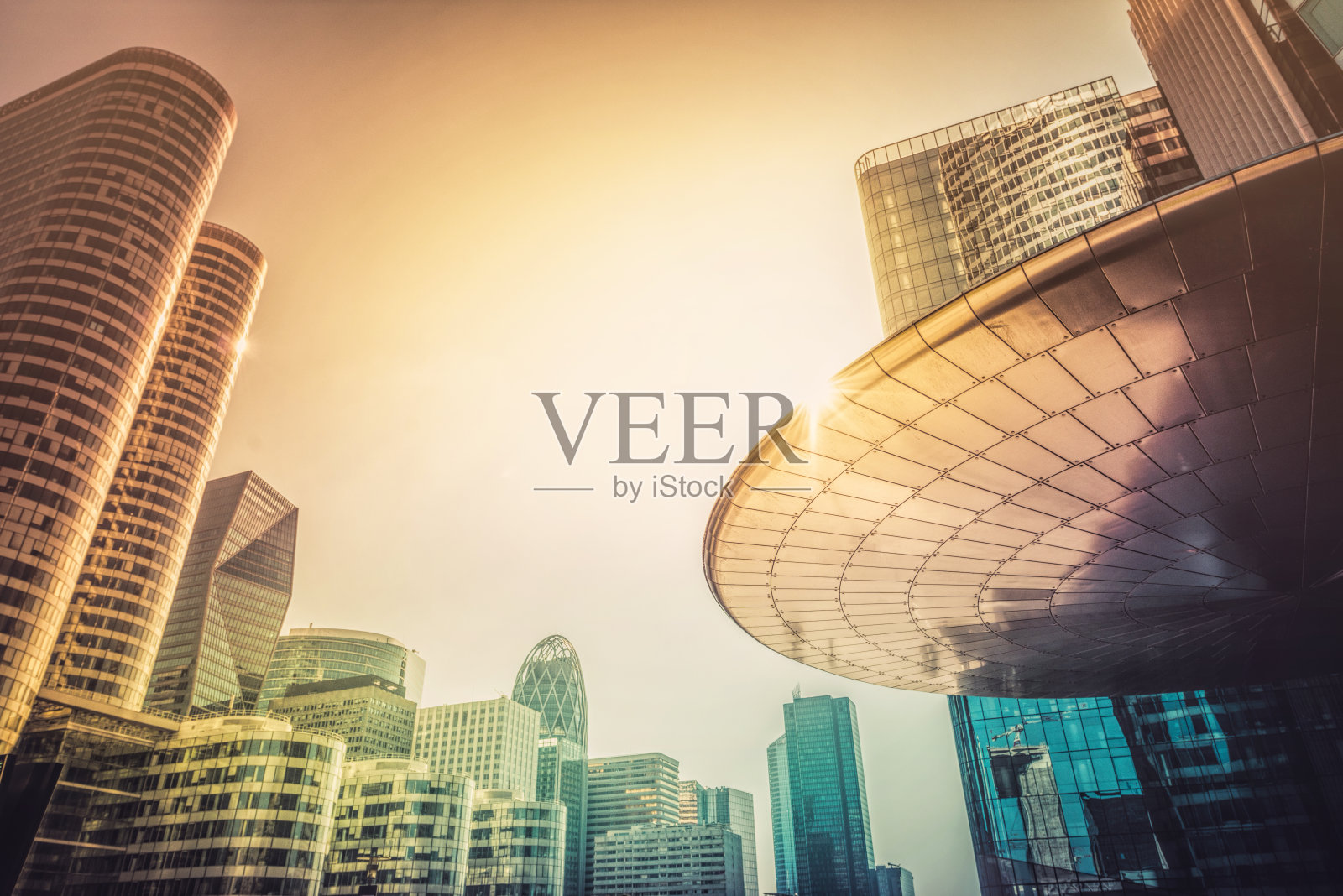 巴黎拉德芳斯的摩天大楼照片摄影图片