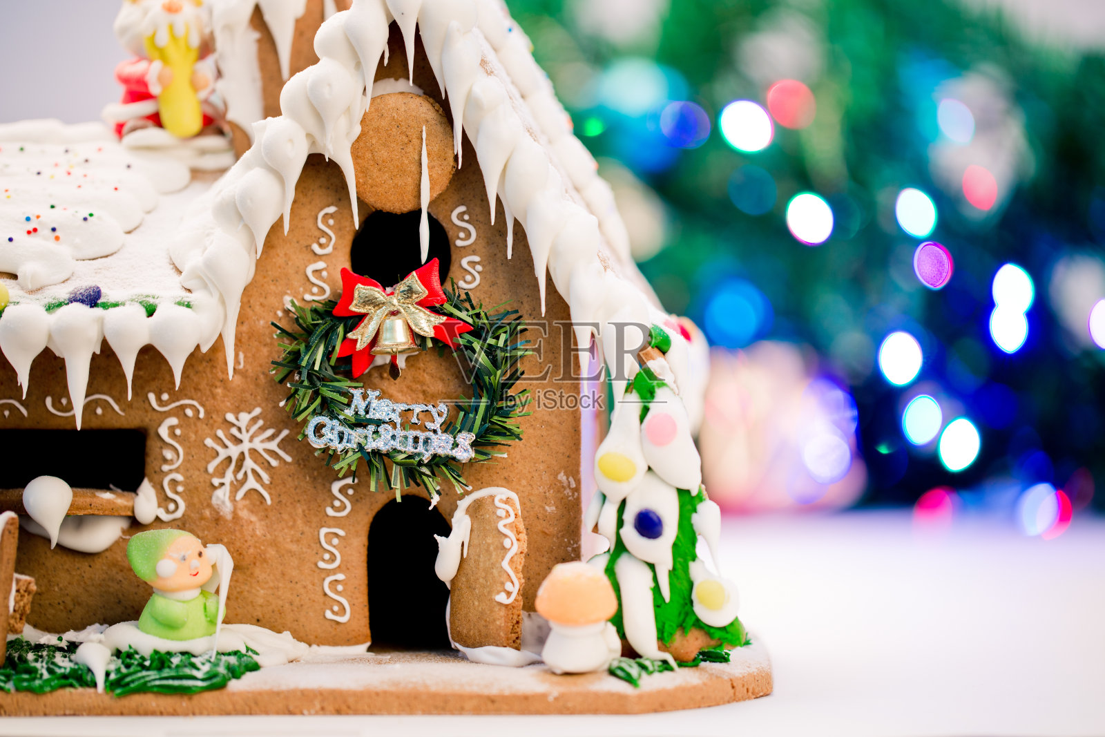 自制的姜饼屋照片摄影图片