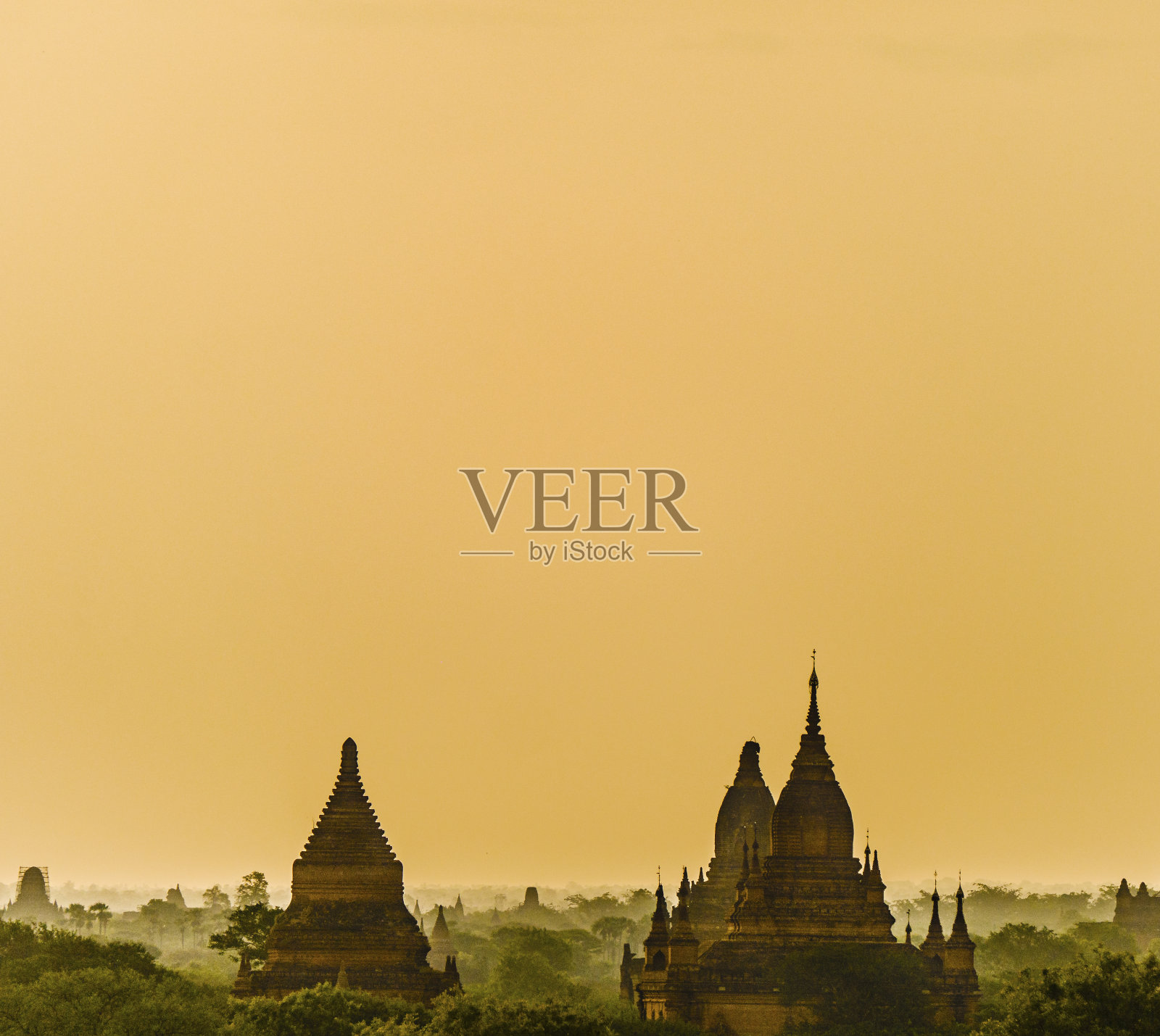 缅甸蒲甘的日出照片摄影图片