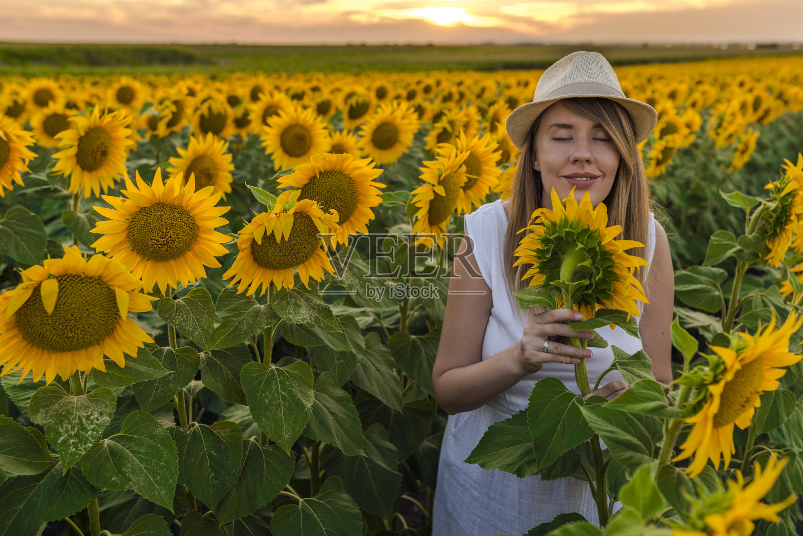 享受清新的香味照片摄影图片
