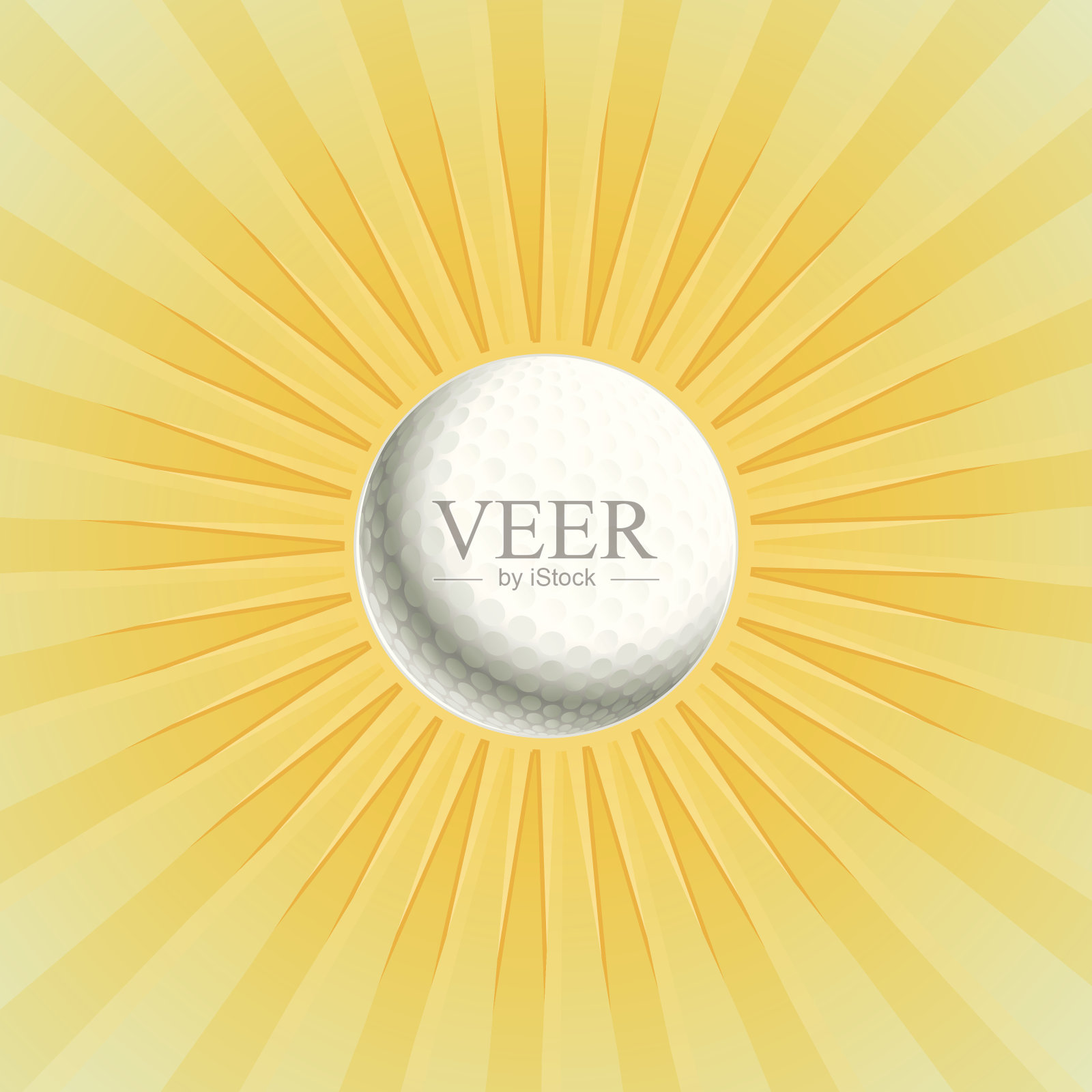 阳光明媚的高尔夫球插画图片素材