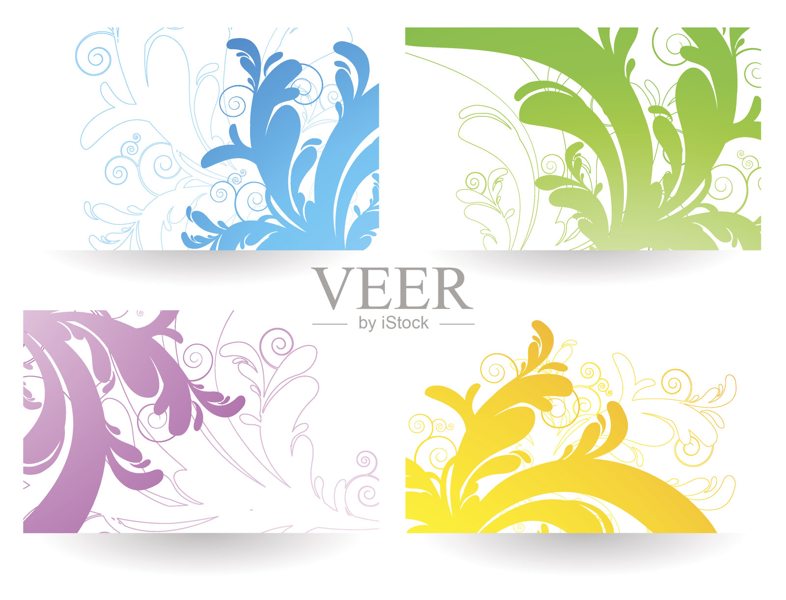 一套抽象横幅插画图片素材