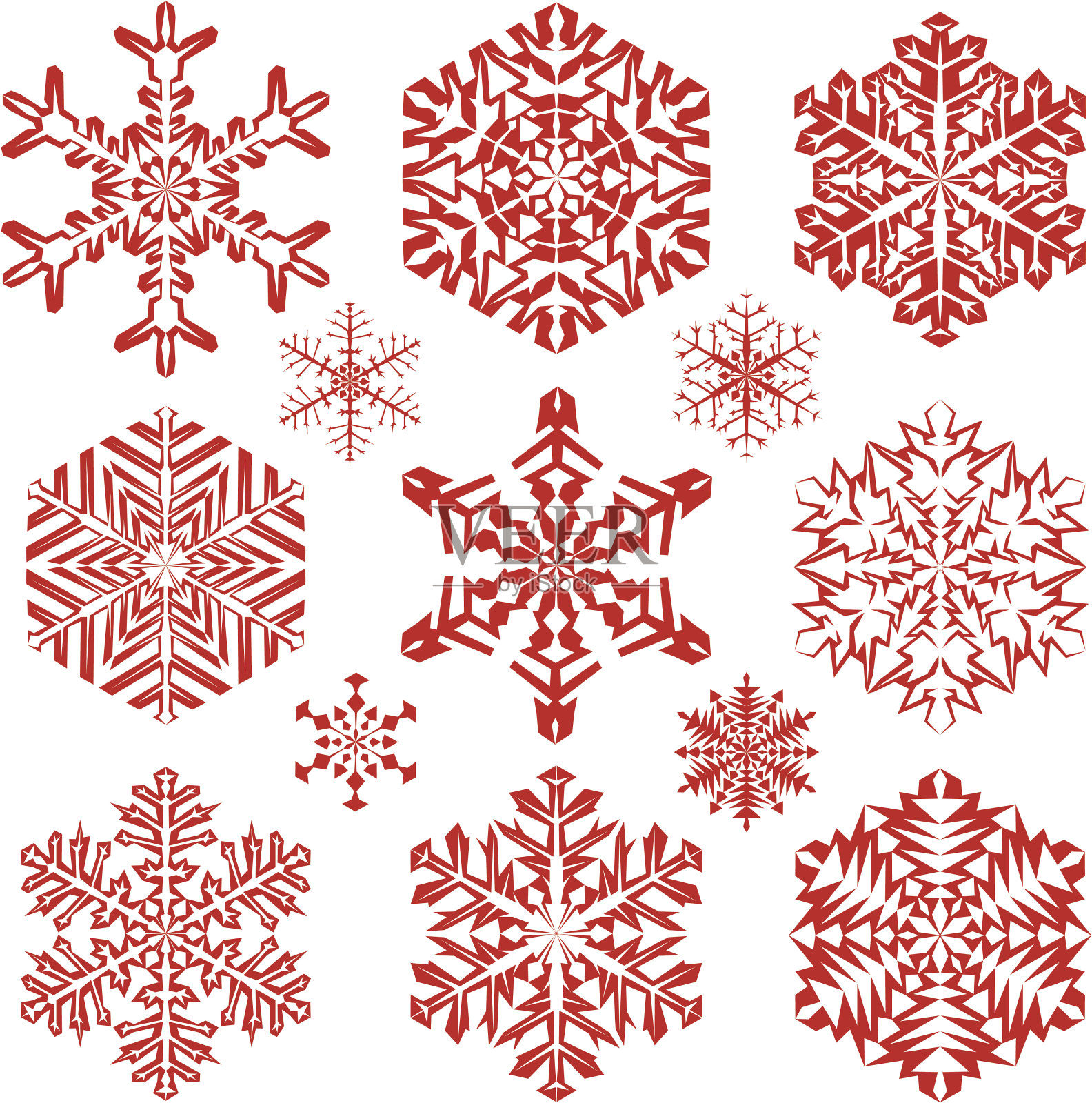 雪花插画图片素材