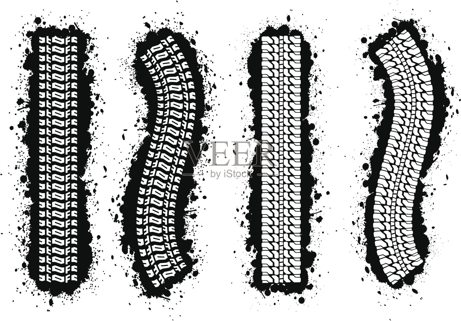 飞溅的踪迹插画图片素材