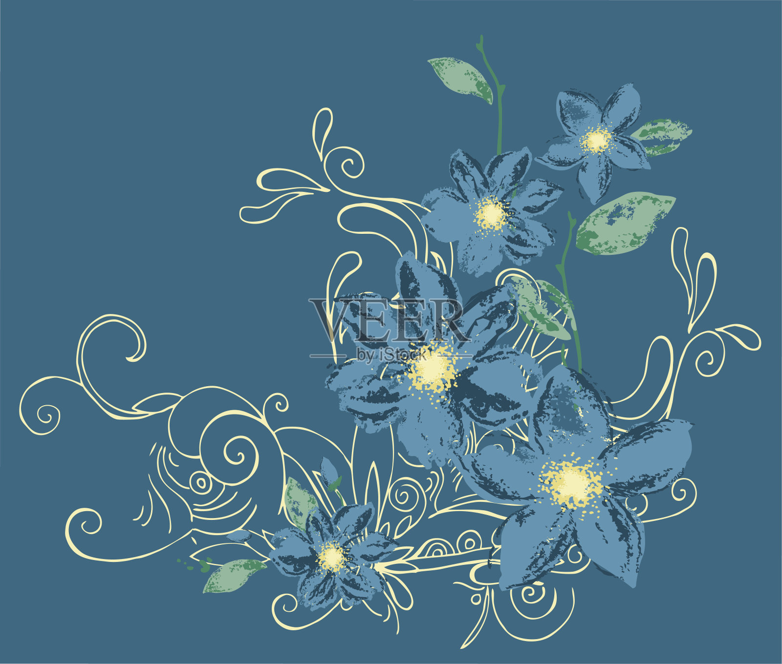 甘菊插画图片素材