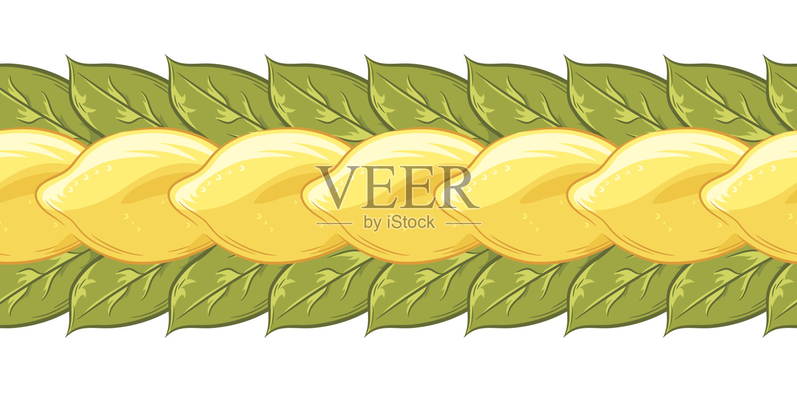 无缝柠檬行模式插画图片素材