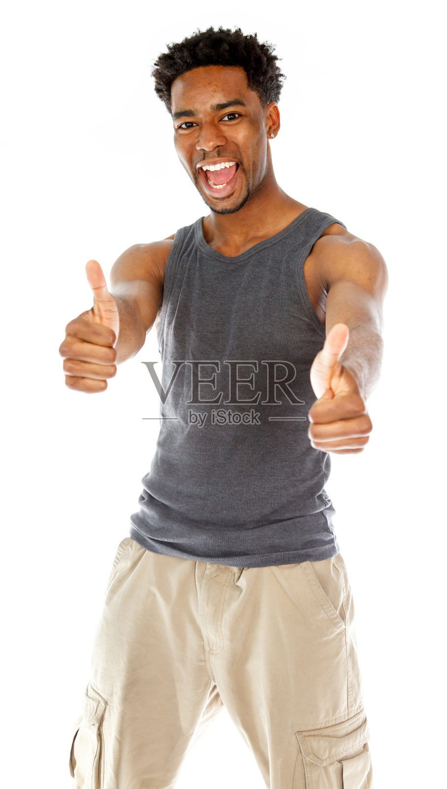 非裔美国人在摄影棚拍摄照片摄影图片