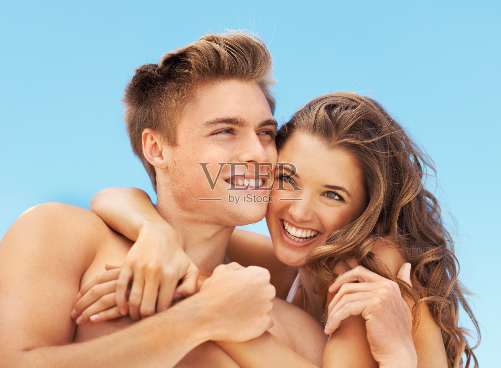 微笑和夏日浪漫照片摄影图片