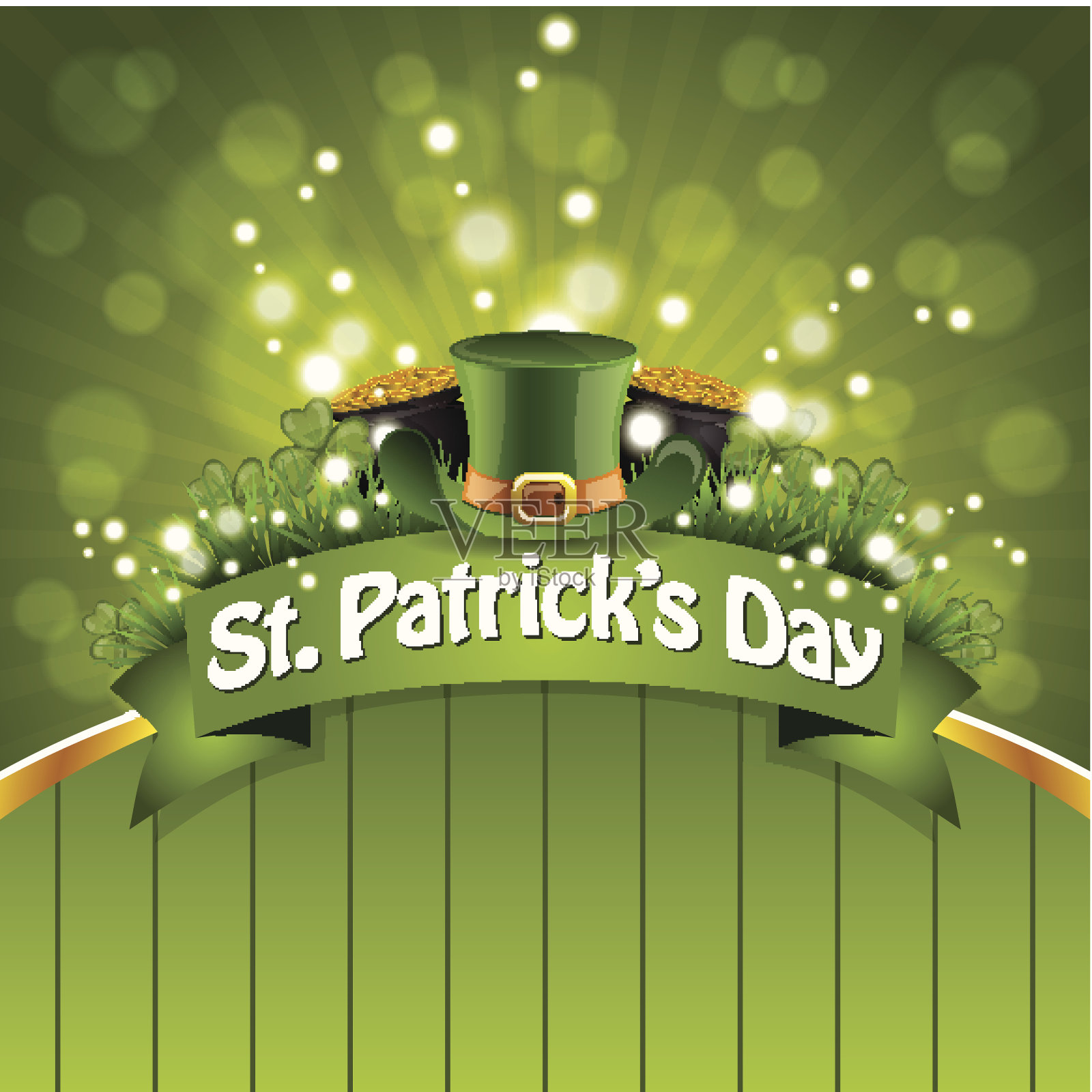 圣帕特里克节背景插画图片素材