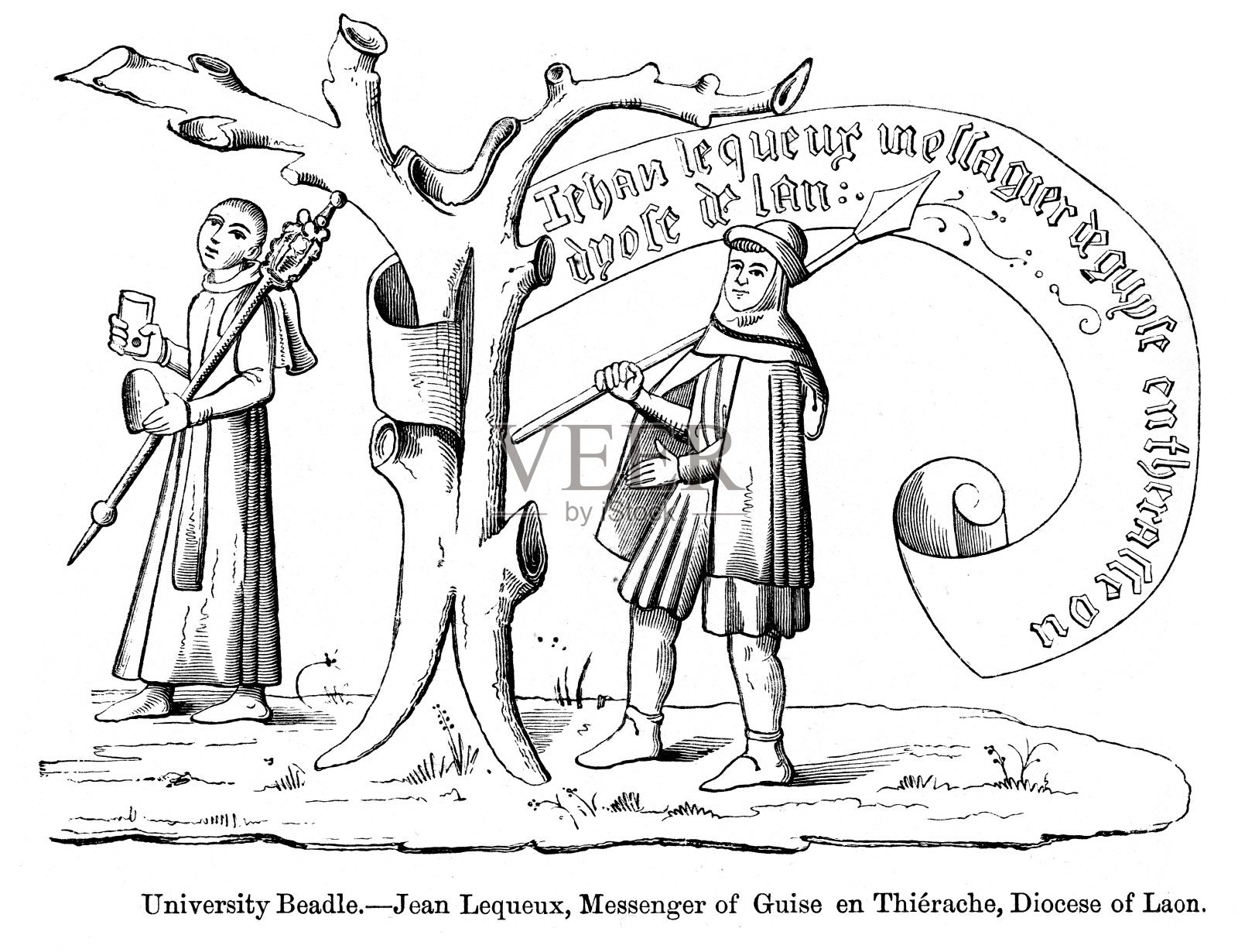 大学小吏插画图片素材