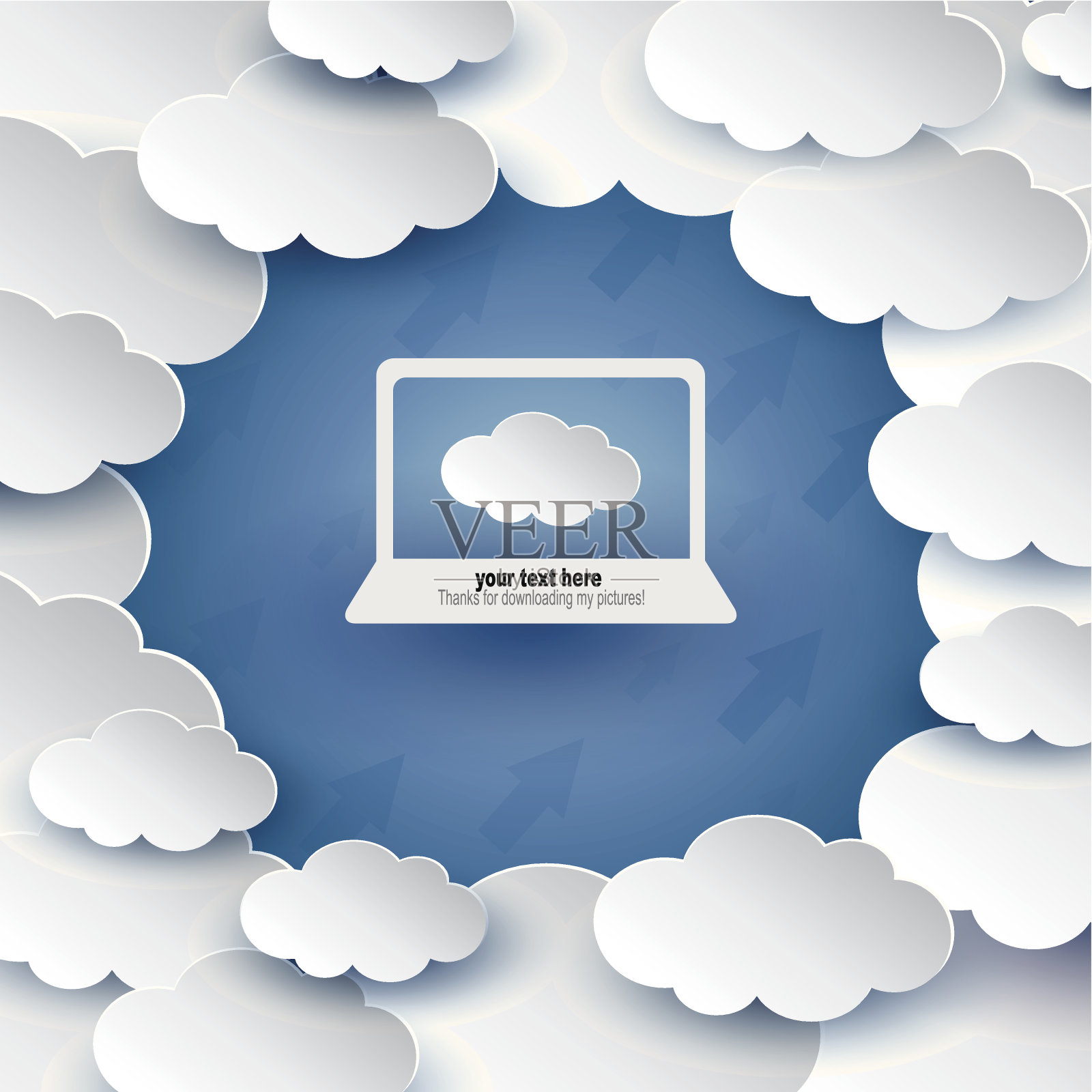 云计算插画图片素材