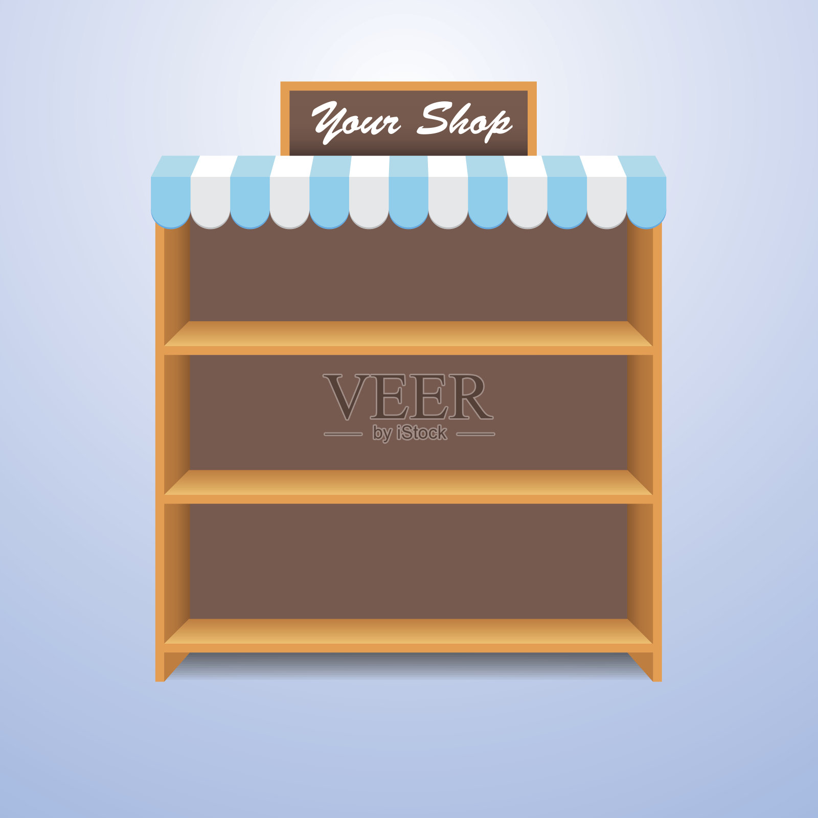 商店的货架上插画图片素材