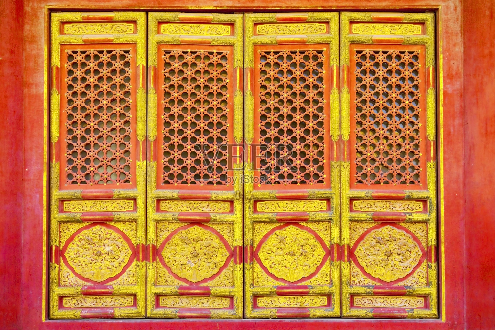 中国北京紫禁城门的细节照片摄影图片