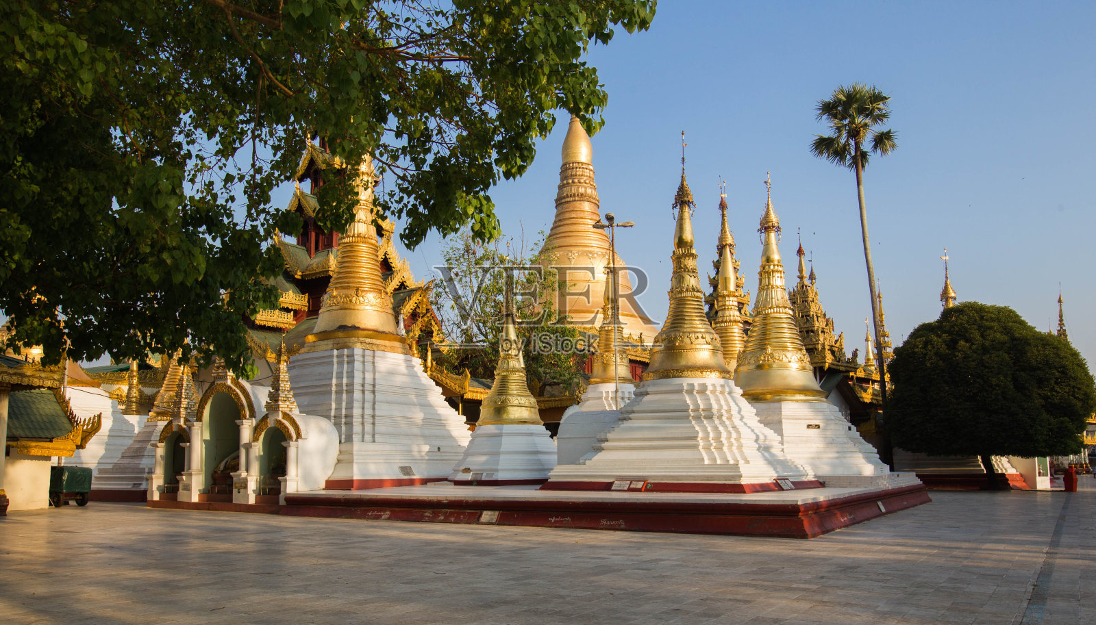 仰光大金塔或金塔，缅甸。照片摄影图片