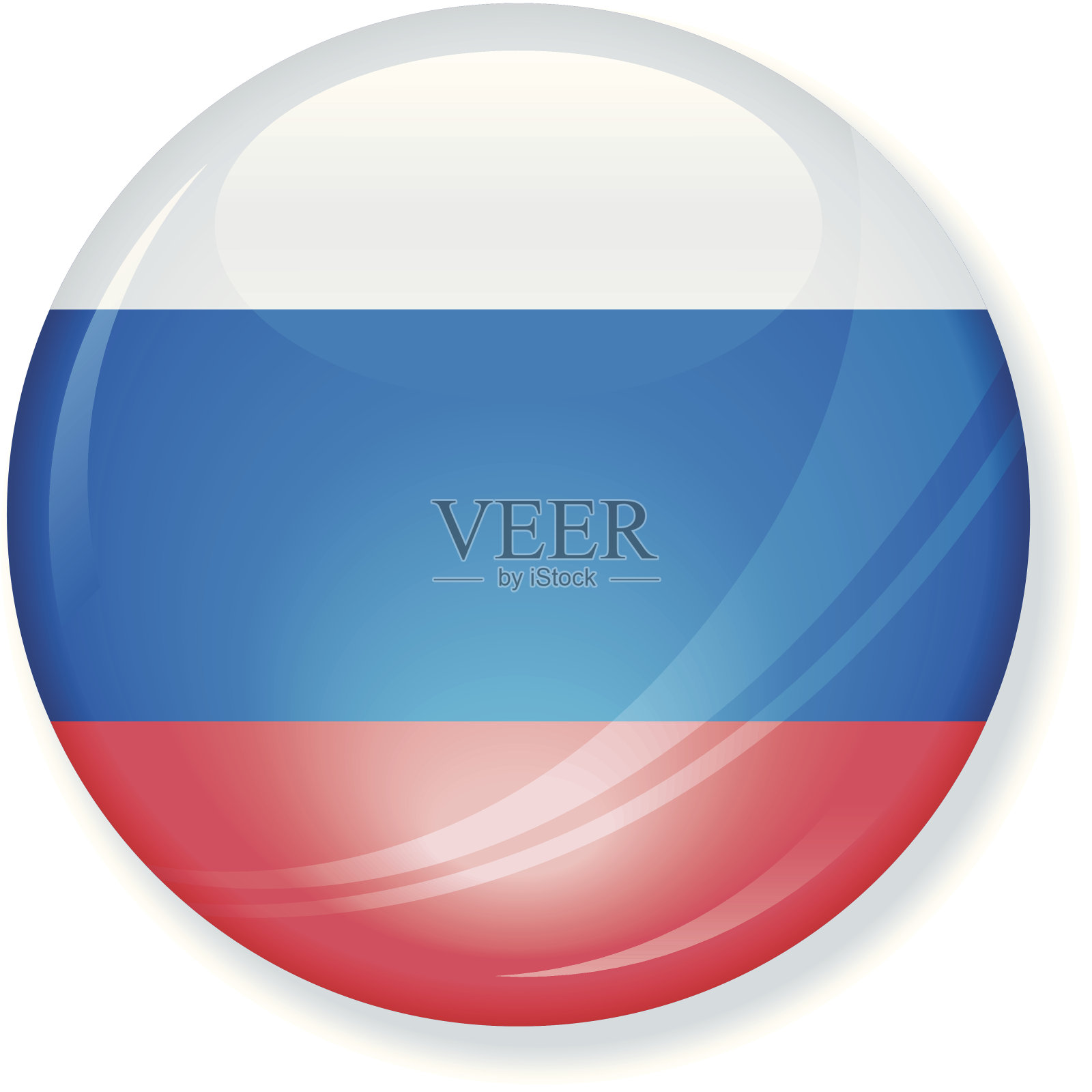 俄罗斯国旗超级光滑按钮插画图片素材