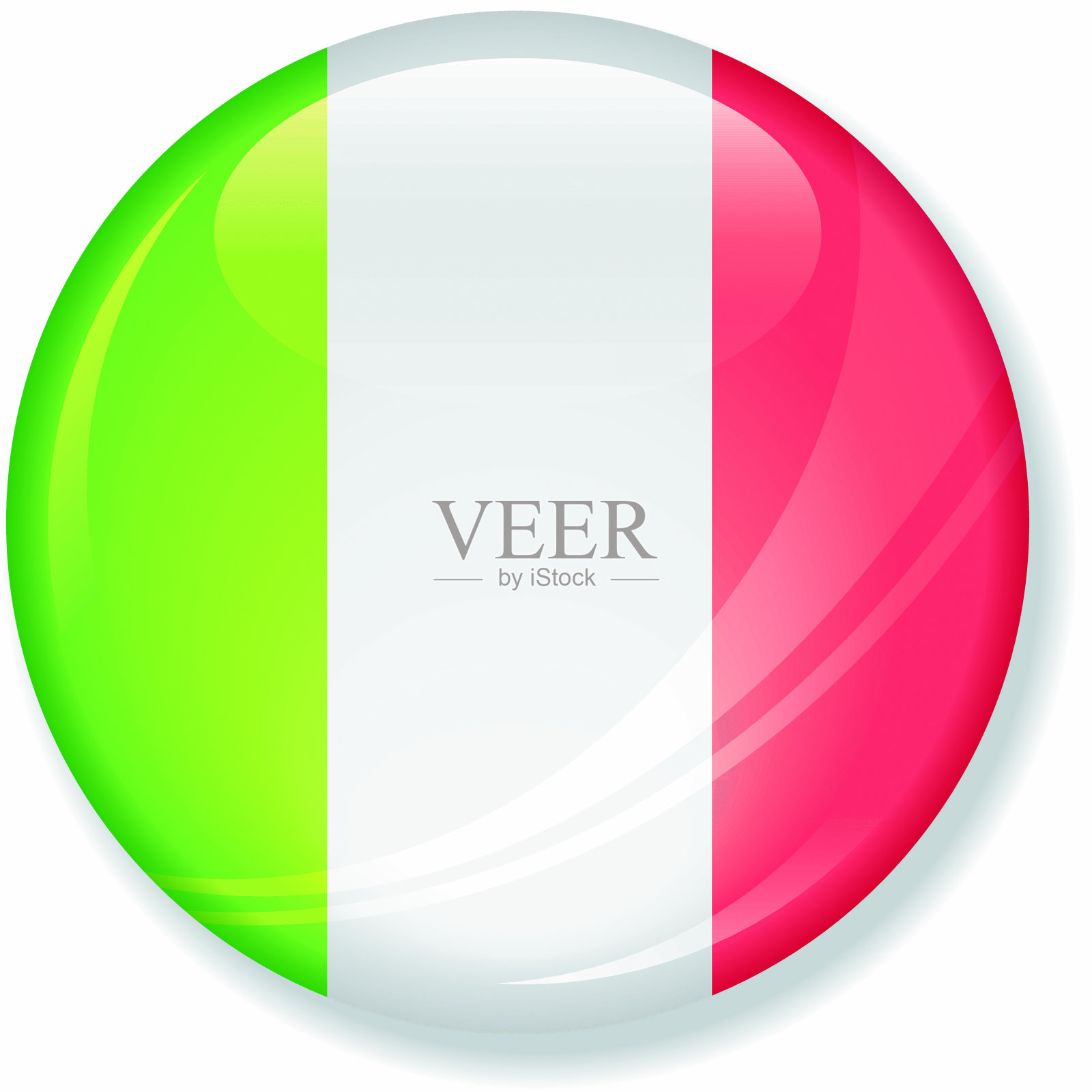 意大利国旗超级光滑按钮插画图片素材