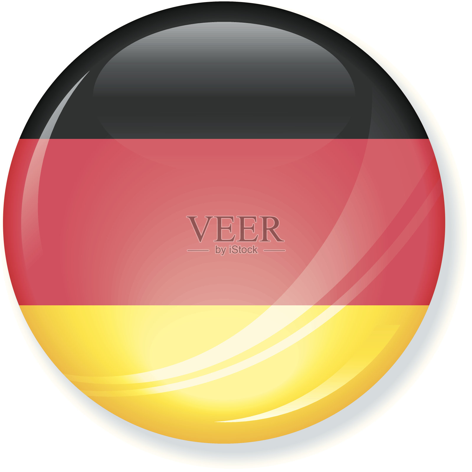 德国国旗超级光滑按钮插画图片素材