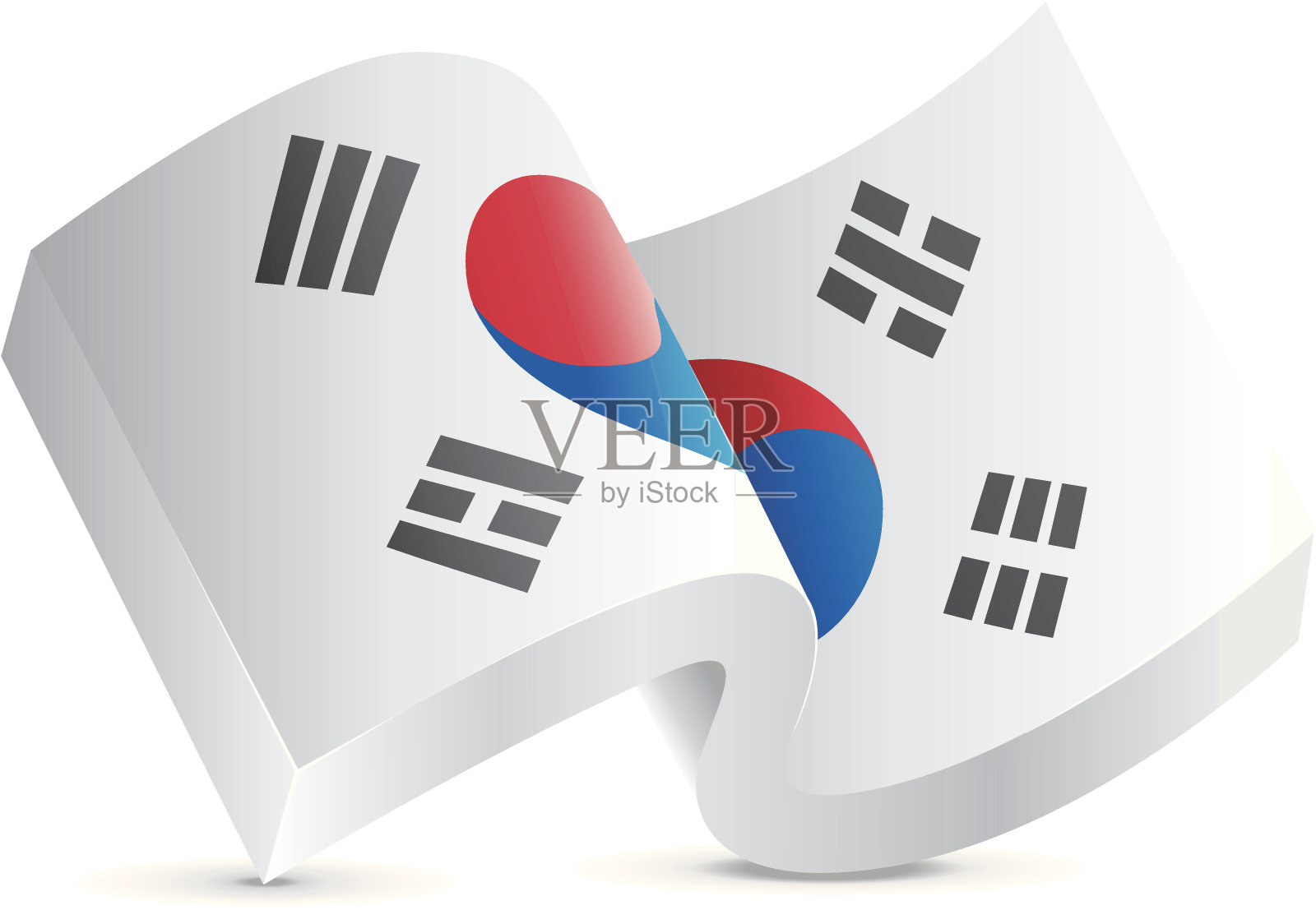 国旗标志-韩国插画图片素材