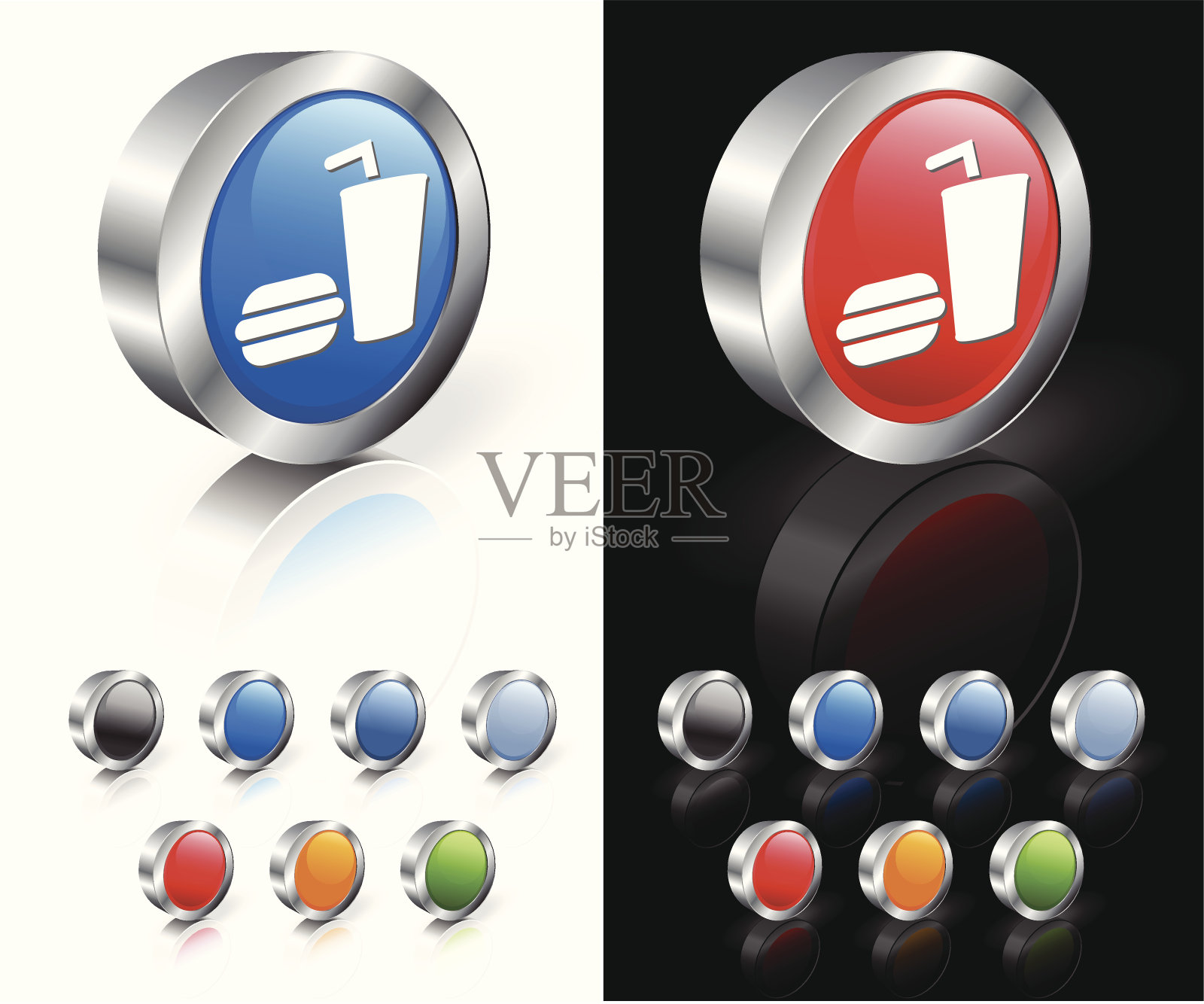 快餐瓶3D版税免费矢量艺术设计元素图片