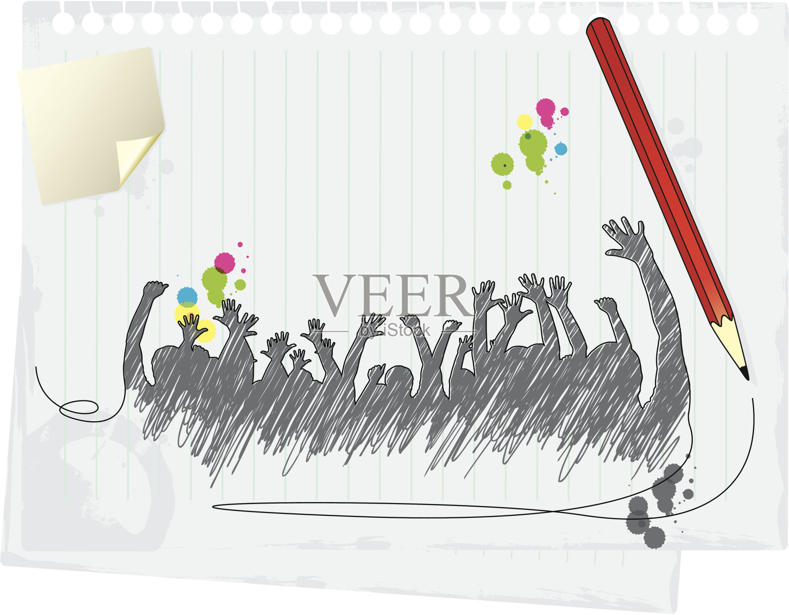 人画组插画图片素材