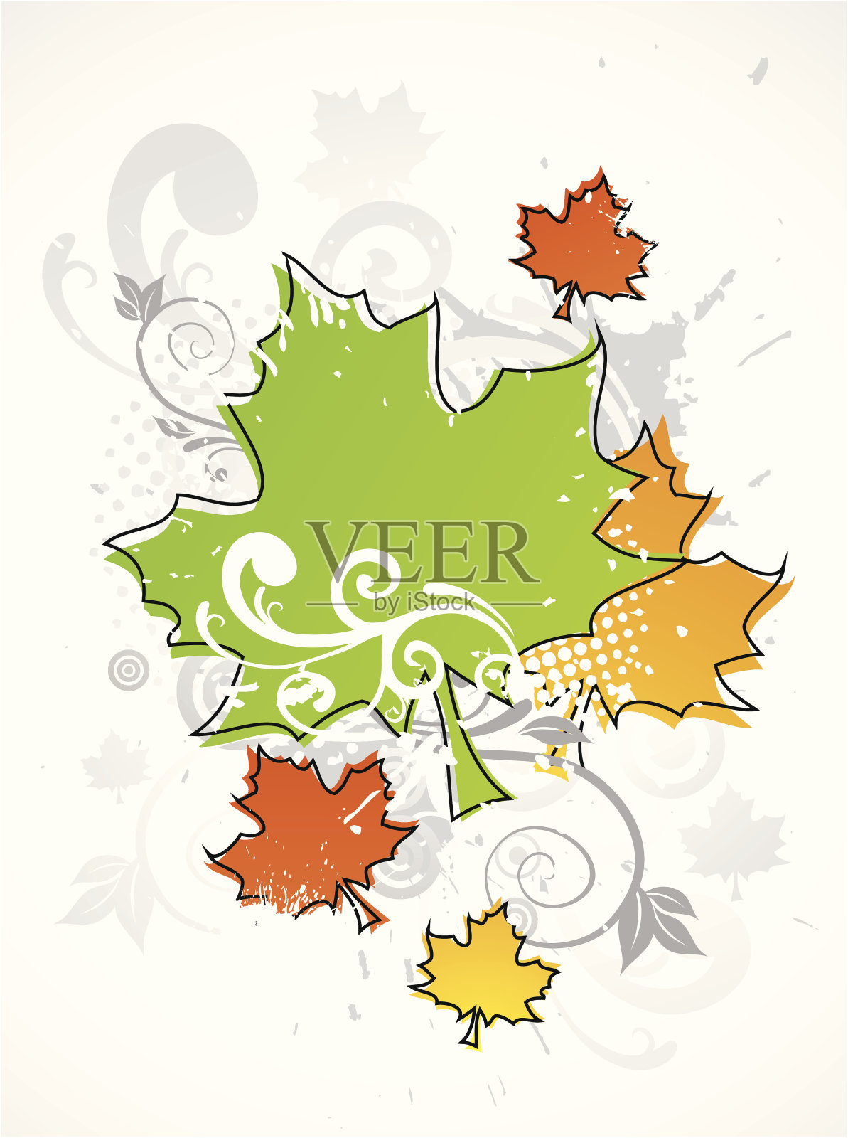 秋天背景插画图片素材