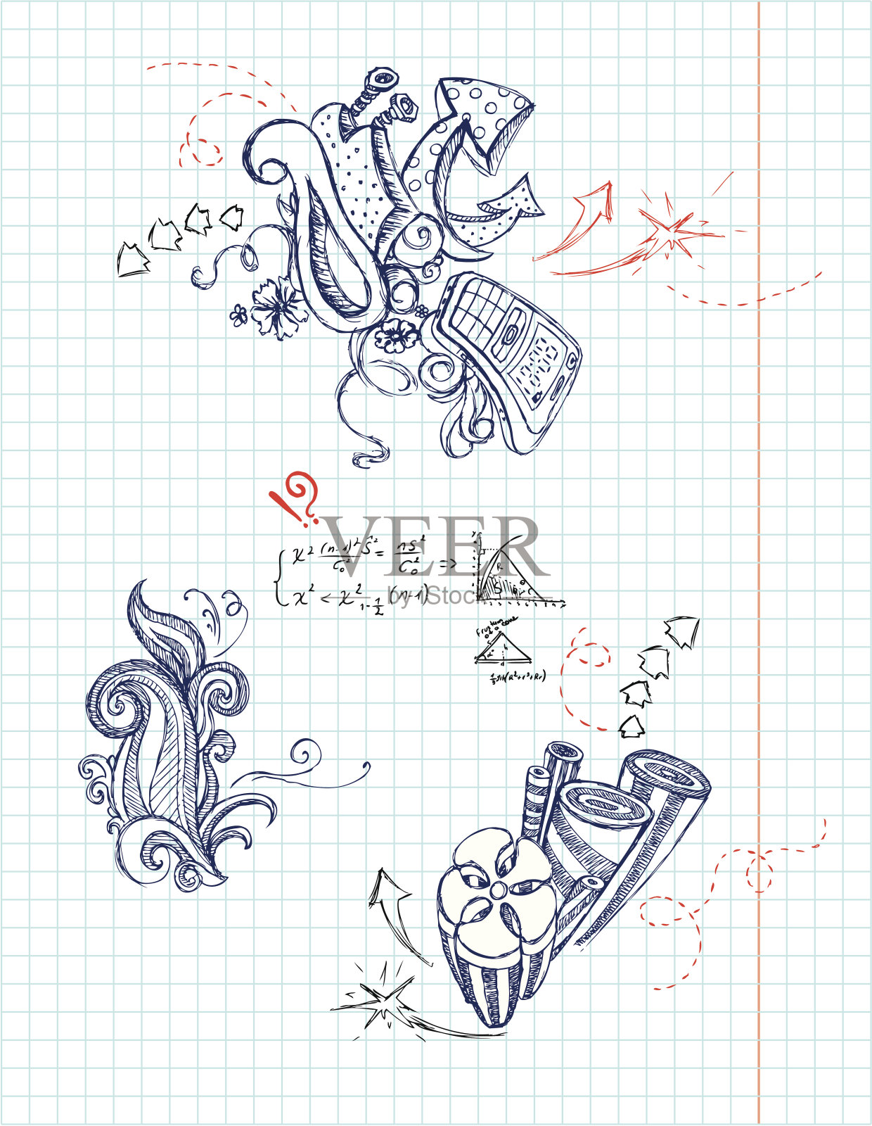 笔记本草图插画图片素材